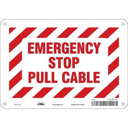 SAFETY SIGN FIRE AND EMERGENCY, 7 In Height, 10 In Width, Aluminum, Vertical Rectangle, English