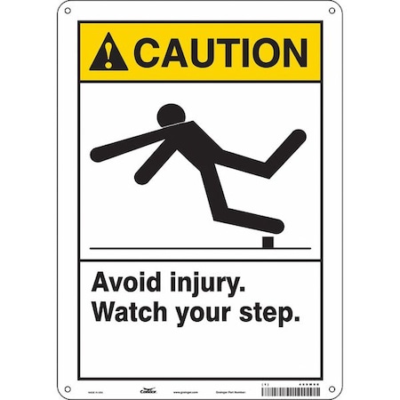 Safety Sign, 14 In Height, 10 In Width, Polyethylene, Vertical Rectangle, English, 469M90