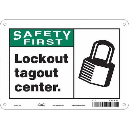 Safety Sign, 7 In Height, 10 In Width, Polyethylene, Vertical Rectangle, English, 469M41