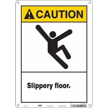 Safety Sign, 14 In Height, 10 In Width, Polyethylene, Vertical Rectangle, English, 469P19