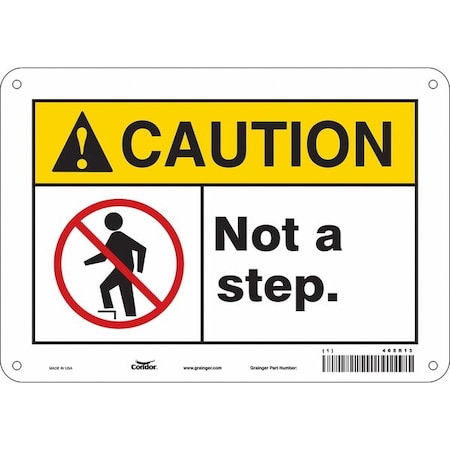 Safety Sign, 7 In Height, 10 In Width, Polyethylene, Vertical Rectangle, English, 469R13