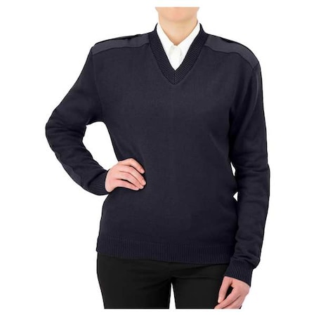 V-Neck Military Sweater,Dark Navy,S