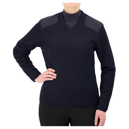 V-Neck Military Sweater,Dark Navy,2XL