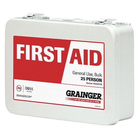 First Aid Kit, Metal, 25 Person