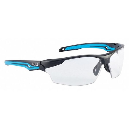 Safety Glasses, Wraparound Clear Polycarbonate Lens, Anti-Fog, Scratch-Resistant