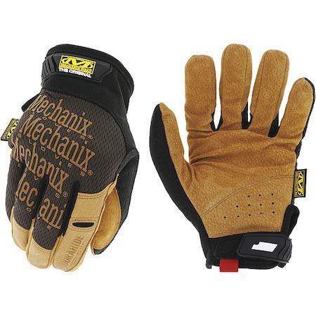 Mechanics Gloves, M, Brown, Abrasion Resistant, Form Fitting Trek Dry(R)