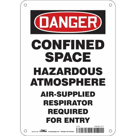 Safety Sign,10 H,7 W,Plastic