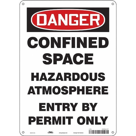 Safety Sign, 14 In Height, 10 In Width, Polyethylene, Vertical Rectangle, English, 465L37