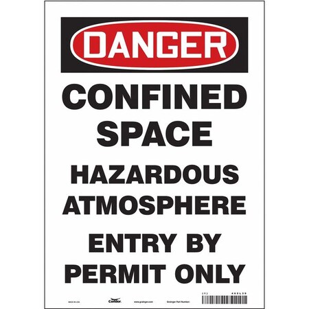 Safety Sign, 14 In Height, 10 In Width, Vinyl, Vertical Rectangle, English, 465L39