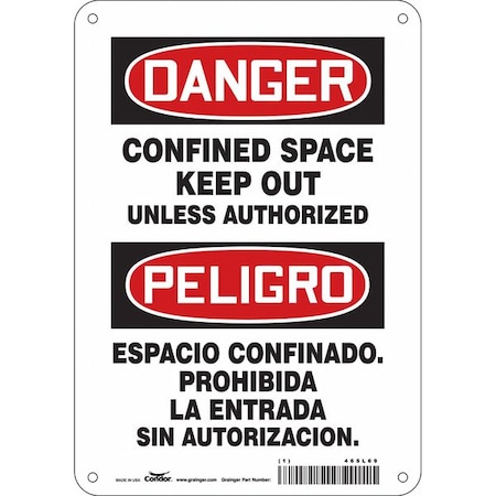 Safety Sign,10 H,7 W,Plastic, 465L69