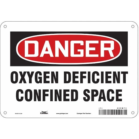 Safety Sign, 7 In Height, 10 In Width, Aluminum, Vertical Rectangle, English, 465M73
