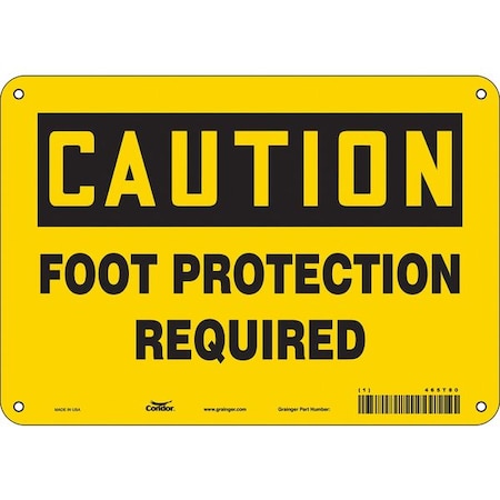 Safety Sign, 7 In Height, 10 In Width, Polyethylene, Vertical Rectangle, English, 465T80