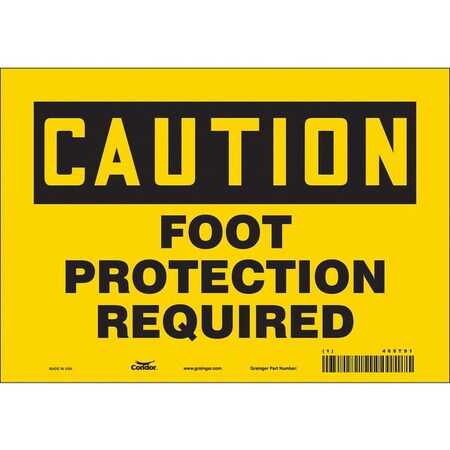 Safety Sign, 7 In Height, 10 In Width, Vinyl, Vertical Rectangle, English, 465T91