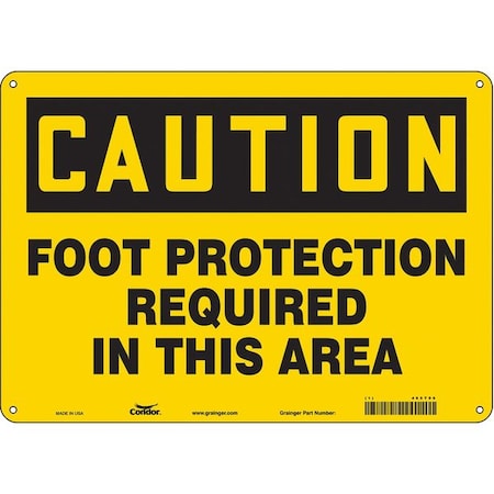 Safety Sign, 10 In Height, 14 In Width, Polyethylene, Horizontal Rectangle, English, 465T96