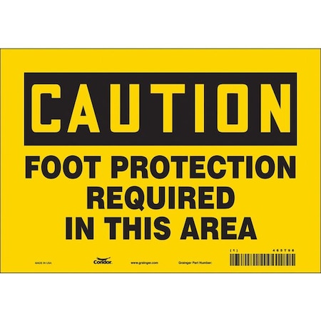 Safety Sign, 7 In Height, 10 In Width, Vinyl, Vertical Rectangle, English, 465T98