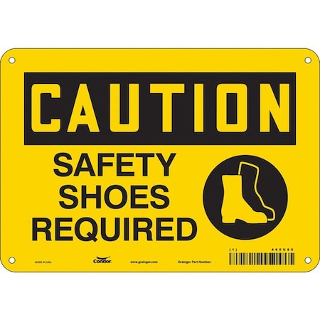 Safety Sign, 7 In Height, 10 In Width, Aluminum, Vertical Rectangle, English, 465U95