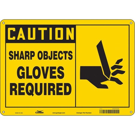 Safety Sign, 10 In Height, 14 In Width, Polyethylene, Horizontal Rectangle, English, 465V25