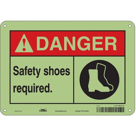 Safety Sign, 7 In Height, 10 In Width, Polyethylene, Vertical Rectangle, English, 465W20