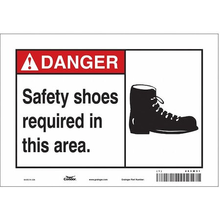 Safety Sign, 7 In Height, 10 In Width, Vinyl, Vertical Rectangle, English, 465W51