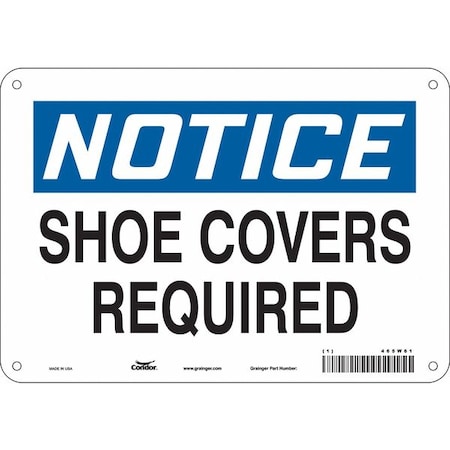 Safety Sign, 7 In Height, 10 In Width, Aluminum, Vertical Rectangle, English, 465W61