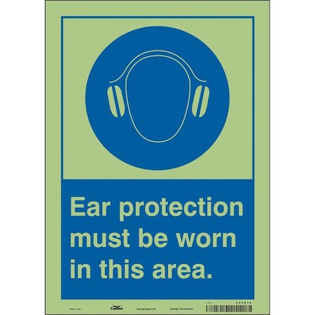 Safety Sign,10 W,14 H,0.010 Thickness, 465X19