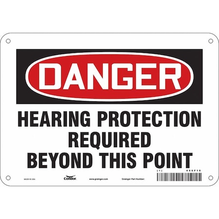 Safety Sign, 7 In Height, 10 In Width, Polyethylene, Vertical Rectangle, English, 466F18