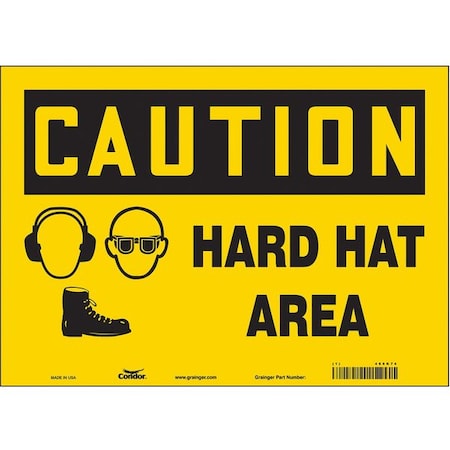 Safety Sign, 10 In Height, 14 In Width, Vinyl, Horizontal Rectangle, English, 466K74
