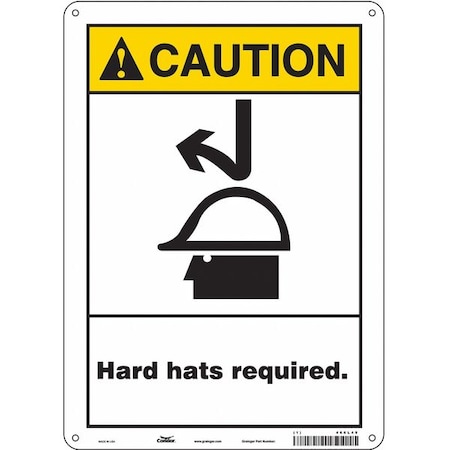 Safety Sign, 14 In Height, 10 In Width, Polyethylene, Vertical Rectangle, English, 466L49