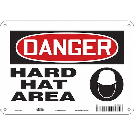 Safety Sign, 7 In Height, 10 In Width, Polyethylene, Vertical Rectangle, English, 466M03