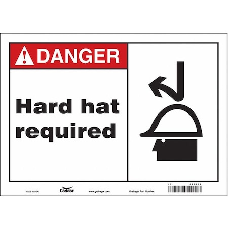 Safety Sign, 10 In Height, 14 In Width, Vinyl, Horizontal Rectangle, English, 466M49