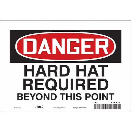 Safety Sign, 7 In Height, 10 In Width, Vinyl, Vertical Rectangle, English, 466M69