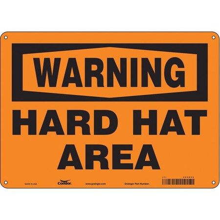 Safety Sign, 10 In Height, 14 In Width, Polyethylene, Horizontal Rectangle, English, 466N56