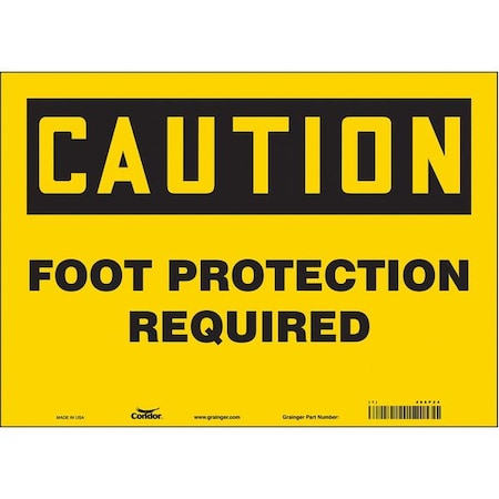 Safety Sign, 10 In Height, 14 In Width, Vinyl, Horizontal Rectangle, English, 466P24