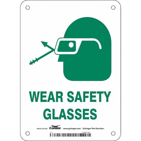 Safety Sign,5 W,7 H,0.032 Thickness, 466T47