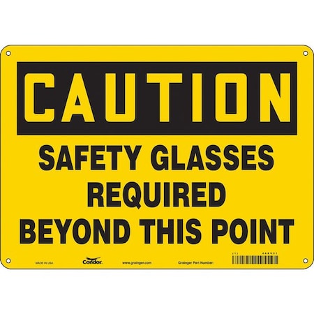 Safety Sign, 10 In Height, 14 In Width, Aluminum, Horizontal Rectangle, English, 466V31