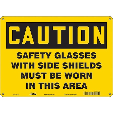 Safety Sign, 10 In Height, 14 In Width, Polyethylene, Horizontal Rectangle, English, 466W13