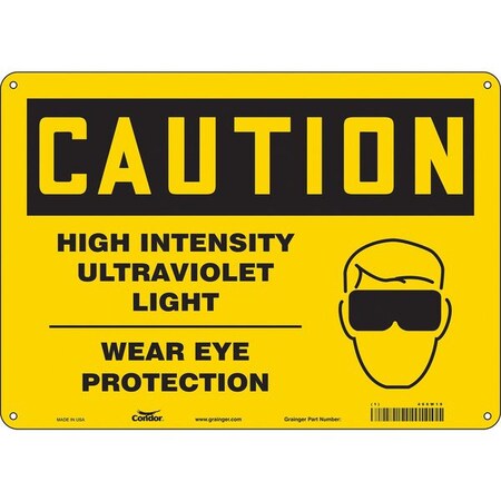 Safety Sign, 10 In Height, 14 In Width, Polyethylene, Horizontal Rectangle, English, 466W19