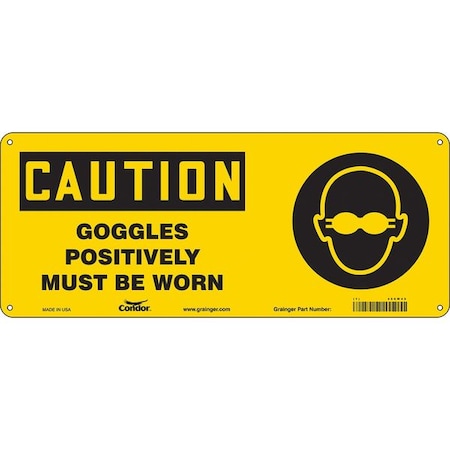 Safety Sign,17 W,7 H,0.032 Thickness, 466W45
