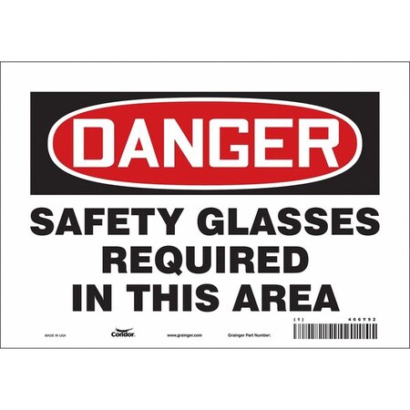 Safety Sign, 7 In Height, 10 In Width, Vinyl, Vertical Rectangle, English, 466Y92