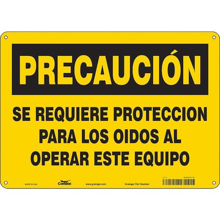 Safety Sign,14 W,10 H,0.055 Thickness