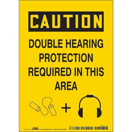 Safety Sign,5 W,7 H,0.004 Thickness, 466C39