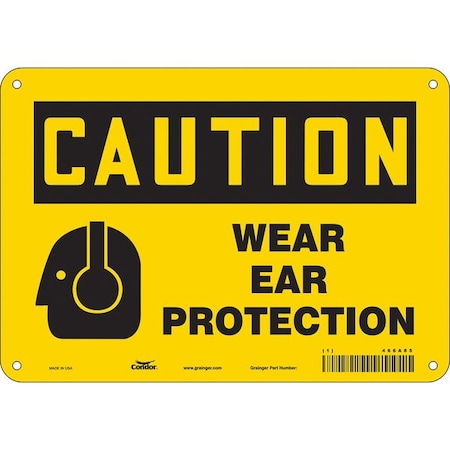 Safety Sign, 7 In Height, 10 In Width, Polyethylene, Vertical Rectangle, English, 466A85