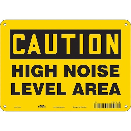 Safety Sign, 7 In Height, 10 In Width, Aluminum, Vertical Rectangle, English, 466A32