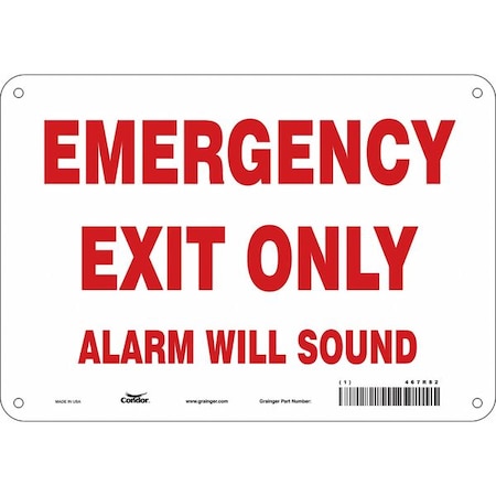 Safety Sign,7 In X 10 In,Aluminum