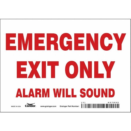 Safety Sign,5 In X 7 In,Vinyl