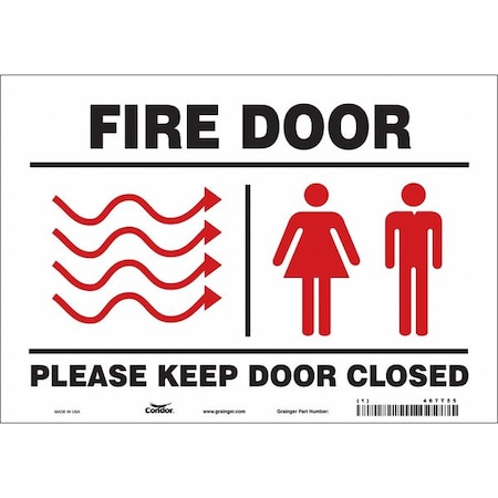 Emergency Exit Floor Sign,10 W X 7 H