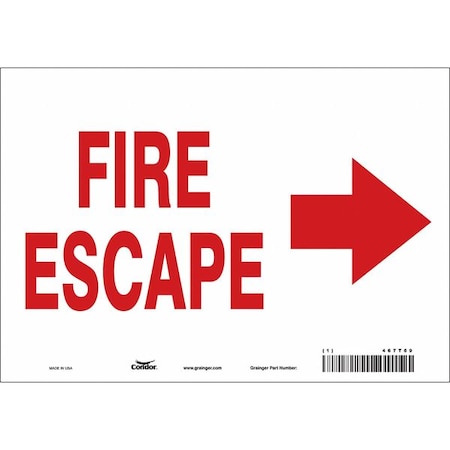 Emergency Exit Floor Sign,10 W X 7 H