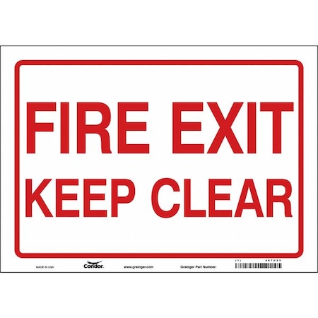 Emergency Exit Floor Sign,14 W X 10 H