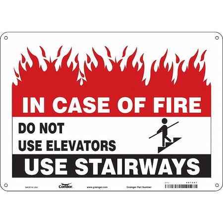 Emergency Exit Floor Sign,14 W X 10 H