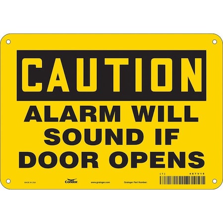 Safety Sign Emergency Exit, 7 In H, 10 In W, Aluminum, Vertical Rectangle, English, 467V18